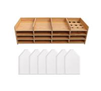 FUOYLOO Organisateur de Peinture Diamant en Bois et Plastique, Plateau Multi-couches pour Rangement de Perles, Support Adapté pour Peinture Carrée ou Ronde, 1 Set