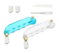 FUOYLOO Outil de Coupe du Verre Multifonction 1 Set en Abs et Acier Lubrification Roue pour Bouteilles en Verre et Soda pour Artistes et Passionnés DIY