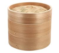 FUOYLOO Panier et en Bois à 2 Niveaux Vapeur Couvercle, Résistant la Chaleur Facile à Nettoyer, des Dim Sum et Raviolis Cuisine