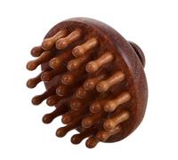 FUOYLOO Peigne en Bois pour Massage du Cuir Chevelu Dents Larges, Brosse à Cheveux à Disque Rond, Soulage la Fatigue Tête, Outil de Soin Unisexe pour Usage à Domicile et Bureau