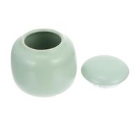 FUOYLOO Petite Urne Funéraire Ronde en Céramique 100ml Vert Clair