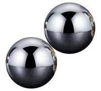 FUOYLOO Pierres à Whisky en Acier Inoxydable 2pcs, Glaçons Réutilisables Sûrs et Lavables, Accessoires à Vin pour Maison et Restaurant, Couleur Argenté