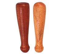 FUOYLOO Pilon en Bois Naturel 2 Pièces, Tige de Broyage Multifonction pour Ail et Épices, Presse-purée Ergonomique, Ustensile Cuisine Écologique, Outil Manuel pour Assaisonnement