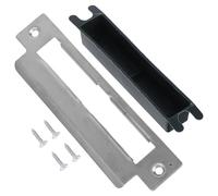 FUOYLOO Plaque Impact de Porte en Acier Inoxydable Résistante à L'Usure, Renfort de Gâche pour Portes de Sécurité Hôpitaux et Immeubles, Compatible Pêne Dormant Couleur Aléatoire