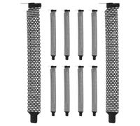 FUOYLOO Plaques de Fermeture Pci en Métal Noir 10pcs pour Boîtiers PC Protection Anti-poussière et Dissipation Thermique, Accessoires pour Ventilation D'ordinateur