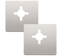 FUOYLOO Plaques de Renfort Serrure et Poignée 2 Pièces en Acier Inoxydable Brossé Cache-Trou, pour Réparation Portes d'Entrée et Usage en Hôtel ou Bureau