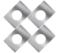 FUOYLOO Plaques de Renfort Serrure Porte 4 Pièces en Acier Inoxydable, Kit de Réparation Fixation Renforcée pour Porte d'Entrée, Usage Résidentiel