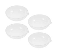 FUOYLOO Plateaux de Pesée en Plastique Capacité Généreuse Bol Transparent Réutilisable Lot de 4 pour Balance Cuisine Numérique pour Recettes et Préparation des Repas