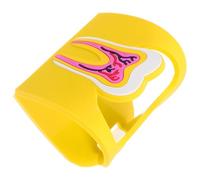 FUOYLOO Porte-cartes de Visite de Bureau en Caoutchouc Jaune de Dent, Support Pratique pour Cartes Professionnelles, Décor de Table pour Cabinet Dentaire