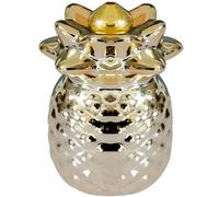 FUOYLOO Porte-Parfum en Céramique D'ananas Doré, Décoration de Table Compacte Design Délicat, pour Chambre et Sauna