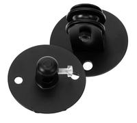 FUOYLOO Poulie de Roue Rainurée Suspendre de Lampe, Lot de 2 Set de Pièces Crochet en Fer Noir, Système de Poulies pour Luminaire au Plafond, Accessoire de Fixation pour Installation