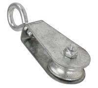 FUOYLOO Poulie et en Acier Roulement Silencieux de Levage 80kg Anneau de Fixation, Adaptée pour Câble en Acier, Usage Industriel Polyvalent