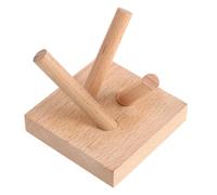 FUOYLOO Présentoir Disposition Modulaire et en Bois Naturel Support Épais Incurvé, Construction Stable pour Exposition Claire et Élégante pour Balle de Softball et Golf