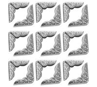 FUOYLOO Protections d'angle en Métal Vintage Argenté 40pcs pour Albums et Dossiers, Décoration Élégante et Protection Robuste des Coins pour Bricolage et Création de Cartes