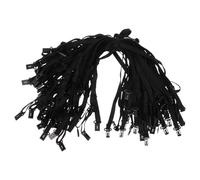 FUOYLOO Rallonge Élastique pour Nœud Réglable Boucle Noire, Sangle D'extension Pratique et Résistante, Lot de 50 Pièces, Adaptée aux Accessoires de Couture et Création Textile