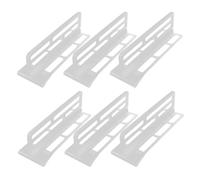 FUOYLOO Séparateurs Clips Multifonctions pour Réfrigérateur en Plastique Blanc 6pcs Compatibles Universellement et Faciles à Installer pour Usage Domestique