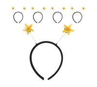 FUOYLOO Serrage-tête Étoile Jaune en Tissu et Métal, Lot de 5 Pièces Confortable et Ajusté, Accessoire Coiffure pour Événements à Thème et Halloween