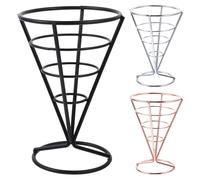 FUOYLOO Support de Cônes en Fer 3pcs pour Glace et Frites, Porte-cornet Robuste et Créatif pour Magasins et Anniversaires