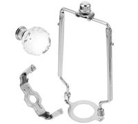 FUOYLOO Support de Harpe Réglable en Fer Argenté pour Abat-jour de Lampe de Table, Facile à Installer Cadre Robuste Adapté aux Lampadaires