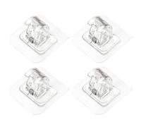 FUOYLOO Support de Tringle à Rideaux Auto-adhésif sans Perçage, Lot de 4 Crochets en Abs Ressort, Installation sans Outil pour Décoration de Jardin et Fête