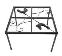FUOYLOO Support Métallique Robuste pour Mangeoire et Abreuvoir Poules Cadre Stable pour Poullailler Intérieur et Extérieur Support pour Seaux à Interface Poulet Accessoire Fiable