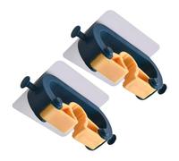 FUOYLOO Support Mural Bleu pour Balai et Serpillière sans Perçage 2pcs en Abs Résistant et Gain de Place pour Buanderie et Garage