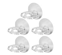 FUOYLOO Support Mural pour Brosses à Dents sans Perçage 5 Pièces Ventouses en Plastique, Gain de Place pour Salle de Bain