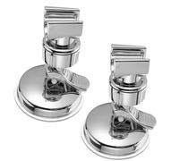 FUOYLOO Support Ventouse Puissant 2pcs en Acier Inoxydable Argenté, Réglable sans Perçage, pour Salle de Bain Moderne et Installation Facile