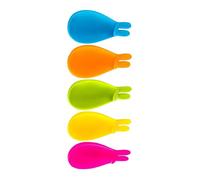FUOYLOO Supports Porte-Sachets de Thé en Silicone Forme Lapin, Lot de 5 Couleurs Variées, Accessoire Pratique pour Bureau et Maison, Protège Mains des Brûlures