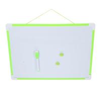 FUOYLOO Tableau Effaçable à Sec Double Face en Pvc Vert Chevalet et Planche, Maison Bureau, Tableau à Dessin de L'alphabet Portable et Pratique