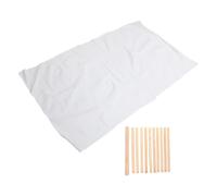 FUOYLOO Tapis Absorbant en Lin de Poterie et pour Modelage Créatif Outils en Bois Rouleau à Plaques D'argile Artisanaux à Domicile