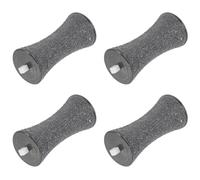 FUOYLOO Têtes de Rouleaux de Râpe Électrique pour Pied 4pcs, Accessoires de Pédicure en Abs et Carbure de Silicium pour Éliminer Peau Morte et Callosités