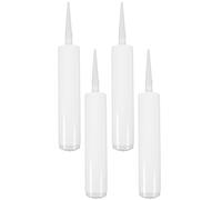 FUOYLOO Tubes de Calfeutrage Vides en Plastique 13 Pouces pour Angles et Surfaces Irrégulières, Lot de 4 Cartouches Réutilisables pour Mastic et Enduit Domestique