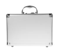 FUOYLOO Valise Métallique en Alliage D'aluminium Argenté Multifonction Mousse, Protection Rigide, pour Camping et Rangement Extérieur Sécurisé