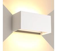 FUPE 25W LED Applique Murale Exterieur Intérieure Applique Extérieure IP65 Imperméable Moderne Aluminium Appliques Murale Extérieure Lampe Lumière Angle Réglable, Blanc 3000k Blanc Chaud