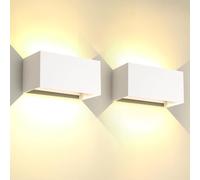 FUPE 2PCS Applique Murale 25W Intérieur Extérieur 4000K Blanc Naturel Moderne Applique Murale Angle de Faisceau Réglable LED IP65 Étanche