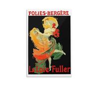 FUPMTKLT Folies Bergère Poster sur toile vintage style cabaret français avec danseurs de Paris pour décoration de chambre à coucher, bureau, chambre, cadeau 40 x 60 cm
