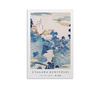 FUPMTKLT Utagawa Kuniyoshi Fuji No Yukei Impression sur toile de paysage japonais traditionnel Ukiyo-e Décoration pour chambre à coucher, bureau, chambre, cadeau (60 x 90 cm)