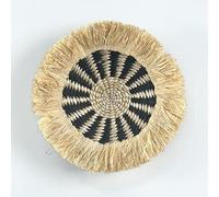 FUPOHUA Assiette Murale à Suspendre en rotin, Combinaison Romantique, Plats tissés en Herbe pour la décoration de la Maison, Salon, Chambre à Coucher, décor de Fond créatif