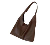 Fuqiha PU Soft Leather Tote Bag Lightweight Women Shoulder Bag Underarm Bag Hasp Closure Casual Style Commuting Bags(Coffee)