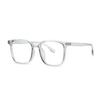 FUQINQINGOZ Lunettes de Lecture Anti-éblouissement for presbytes, Anti-lumière Bleue, Monture Large, for Ordinateur, Monture TR, Miroir Plat(Gray,+250)