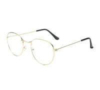 FUQINQINGOZ Lunettes de Lecture Classiques en métal Anti-UV, Verres Plats Anti-lumière Bleue(C1,1.50)