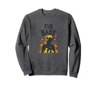 Fur Baby : Adorable Animal de Compagnie Amoureux des Chiens Sweatshirt, Unisexe pour Adultes, Chiné Foncé, XL