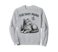 Fur Baby Mama Cat Lover Papillon Sweatshirt