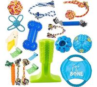 Fur & Bone Jouets pour Chien Lot de 18 - Jouet Chiot et Chien Résistant avec Cordes, Balles et Peluches - Jouets Interactifs et de Dentition pour Petits et Moyens Chiens - Accessoires pour Animaux