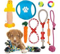 Fur & Bone Jouet à mâcher pour chien,Jouet d'entraînement à la dentition,Jouet pour le jeu et le nettoyage des dents,Disque volant,Corde en coton 100 % naturel,Pour chiens de petite et moyenne taille