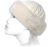 Fur cable bandhat white