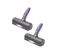 Fur Daddy - Brosse Anti Poils Animaux - Venteo - Ramasse Poils Chat Chien - Violet Et Gris - Pour Canapé Vêtements - Lot De 2