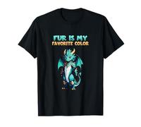 Fur is My Favorite Color l Anthro Dragon Character Artwork T-Shirt
