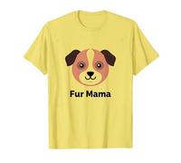 Fur Mama Adorable Cadeau pour Amoureux des Animaux de Compagnie T-Shirt, Homme, Citron, M